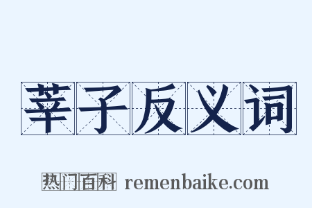 莘子反义词是什么意思的图片